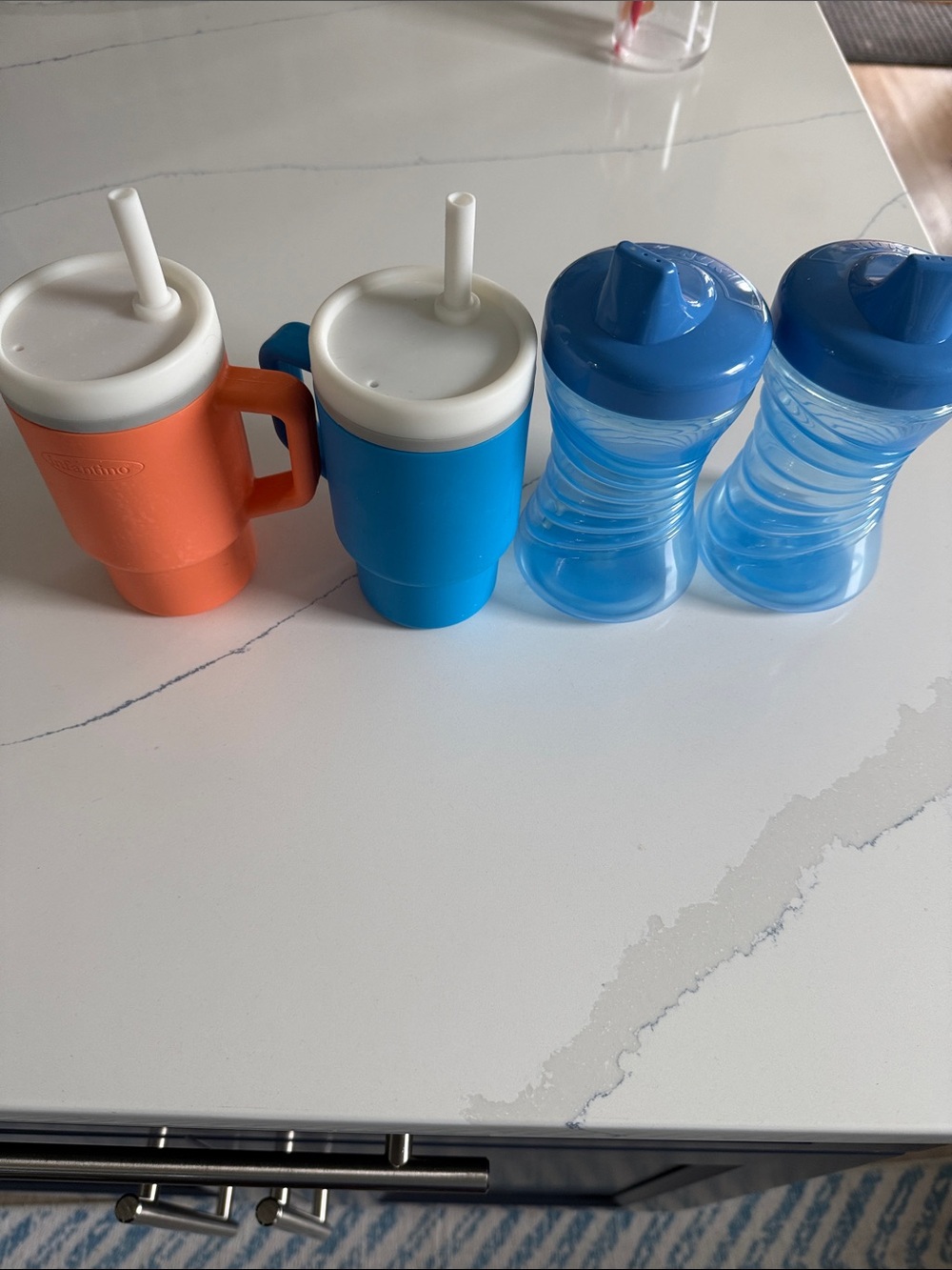 Infantino Kids Sippy Cups Bundle - Blue & Orange